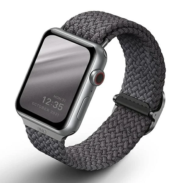 Pasek UNIQ Aspen для Apple Watch 40/38/41mm Series 4/5/6/7/8/SE/SE2 Braided szary/granite grey