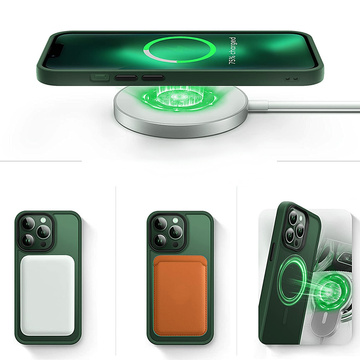 Ochranné puzdro na telefón MagMat Case for MagSafe pre Apple iPhone 13 Pro Matte Green Glass