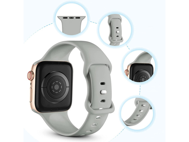 Спортивний гумовий ремінець Alogy для Apple Watch 42/44/45 / 49 мм сірий