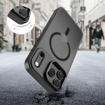 Etui Tech-Protect MagStand MagSafe do iPhone 17 Pro Max, czarny mat