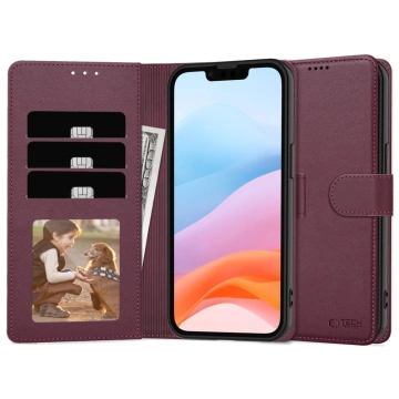 Etui für iPhone 16e Tech-Protect Wallet Mulberry