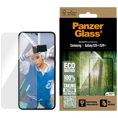 Szkło hartowane do Samsung Galaxy S25+ Plus PanzerGlass Ultra-Wide Fit Eco Matrix