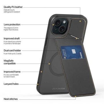 Puzdro DUX DUCIS Rafi II Mag - zadný kryt so stojanom, kompatibilný s MagSafe pre iPhone 15