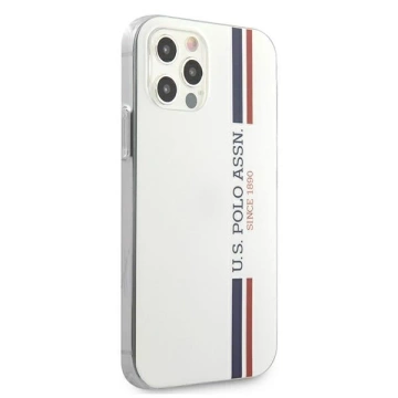 Pouzdro na telefon US Polo Tricolor Collection iPhone 12/12 Pro 6,1". bílá/bílá