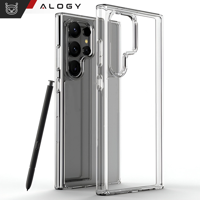 Etui do Samsung Galaxy S24 Ultra obudowa plecki futerał Hybrid Clear Case Alogy Przezroczyste + Szkło