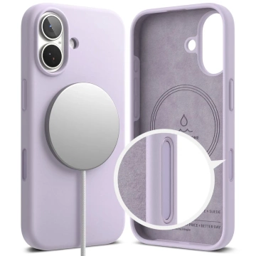 Etui do iPhone 17 Ringke Silicone Magnetic MagSafe Light Purple