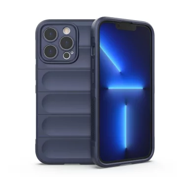Pouzdro Magic Shield Case pro iPhone 13 Pro Max flexibilní pancéřový tmavě modrý kryt