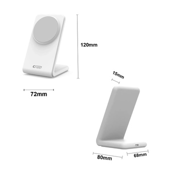 QI Tech-protect indukční nabíječka qi15w-a23 magnetická magsafe bezdrátová nabíječka bílá