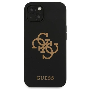 Guess GUHCP13SLS4GGBK iPhone 13 mini 5,4" čierne/čierne pevné puzdro Silikónové 4G logo