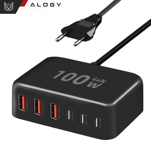 Розгалужувач HUB Alogy Adapter для ноутбука з USB-C на 3x USB-A 2.0 1x USB-A 3.0 сірий