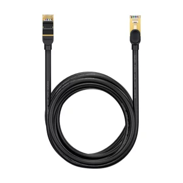 Baseus Speed ​​​​Seven sieťový kábel RJ45 10Gbps 5m čierny (WKJS010501)