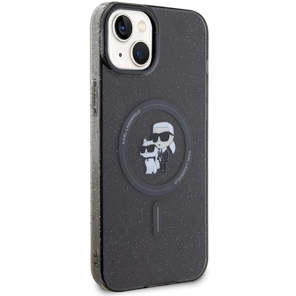 Karl Lagerfeld KLHMP15SHGKCNOK pouzdro pro iPhone 15 6.1" černo/černý pevný obal Karl
