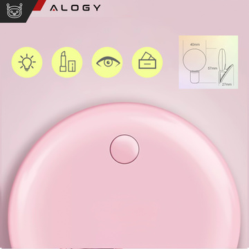 Alogy Mini Selfie Ring LED svetelný klip na nahrávanie klipov do telefónu Ružový