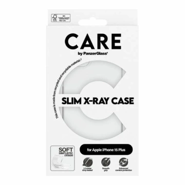 iPhone 15 Plus CARE by PanzerGlass Slim X-Ray Case 6.7" Transparent