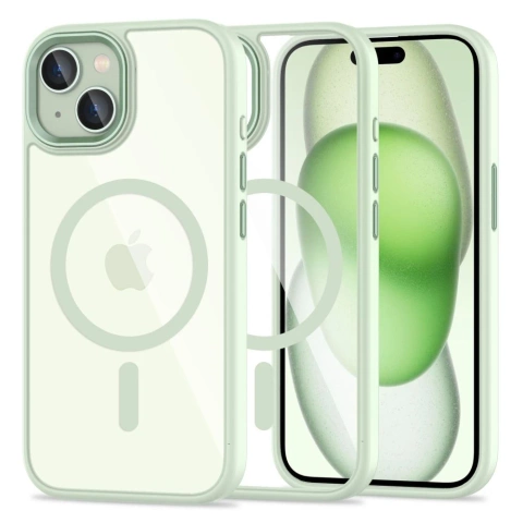 Pouzdro Magmat Magmat pro Apple iPhone 15 Green/Clear
