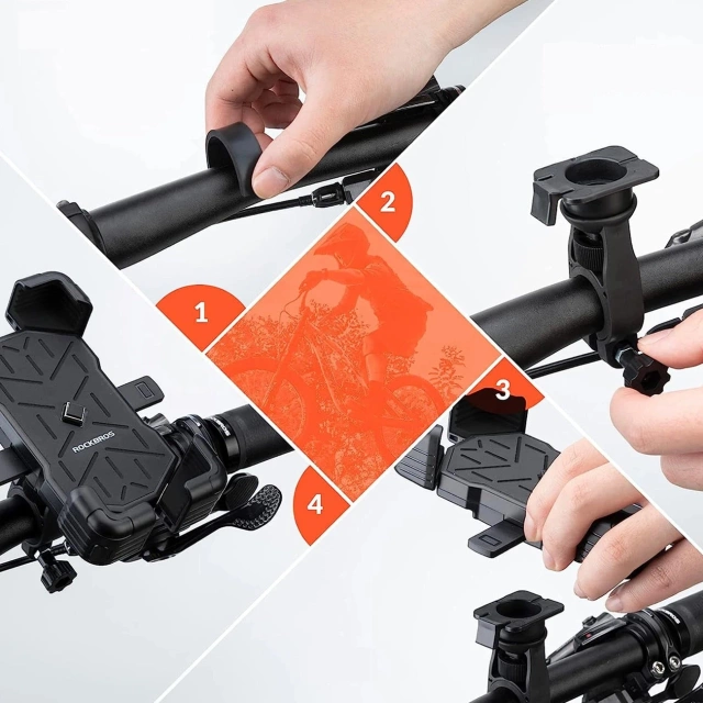 Кріплення для велосипеда Rockbros 25210030001 для керма 4.5-7.2″ – чорний