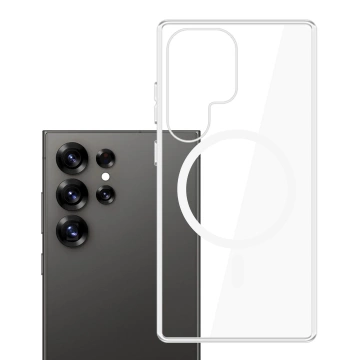 Puzdro pre Samsung Galaxy S25 Ultra 3mk Clear MagCase MagSafe Transparent