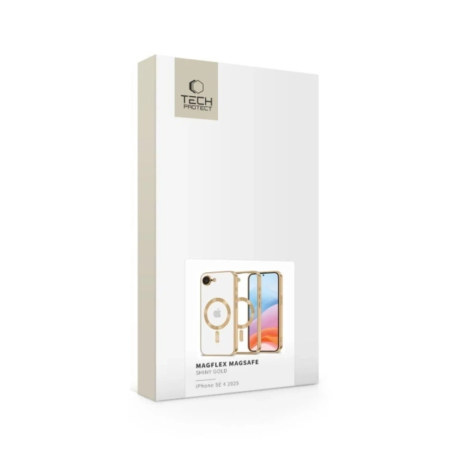 Etui do iPhone 16e Tech-Protect MagFlex MagSafe Shiny Gold