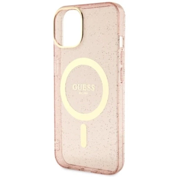 Etui Guess GUHMP14MHCMCGP für iPhone 14 Plus 6,7" Hardcase Glitter Gold MagSafe