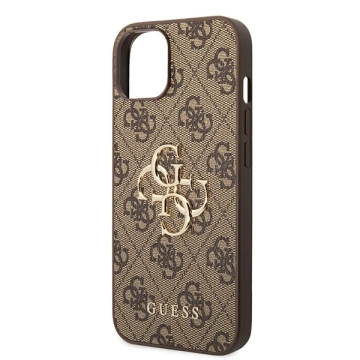 Etui Guess GUHCP15S4GMGBR für iPhone 15 6,1" braun/braunes Hardcase 4G Big Metal Logo
