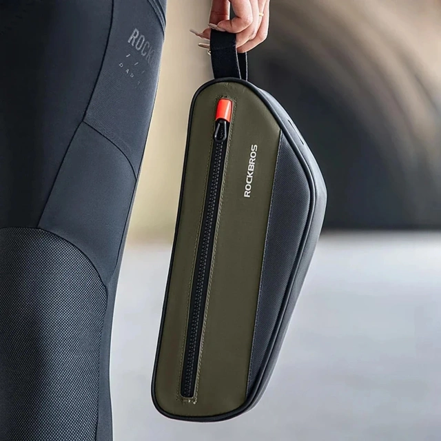 Rockbros 30120079001 Fahrradtasche für 1,7 l Rahmen – Grün und Schwarz