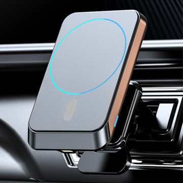 Alogy magnetický držiak do auta pre MagSafe s Qi 15W nabíjačkou pre telefónnu mriežku čierny