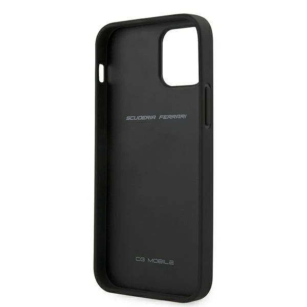 Etui für das Telefon Ferrari iPhone 12 Pro Max 6,7" Czarny/Black Hardcase On Track Perforated