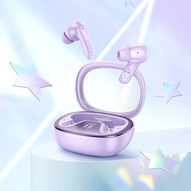 HOCO TWS EQ6 Wireless Bluetooth Headphones Charging Case Purple