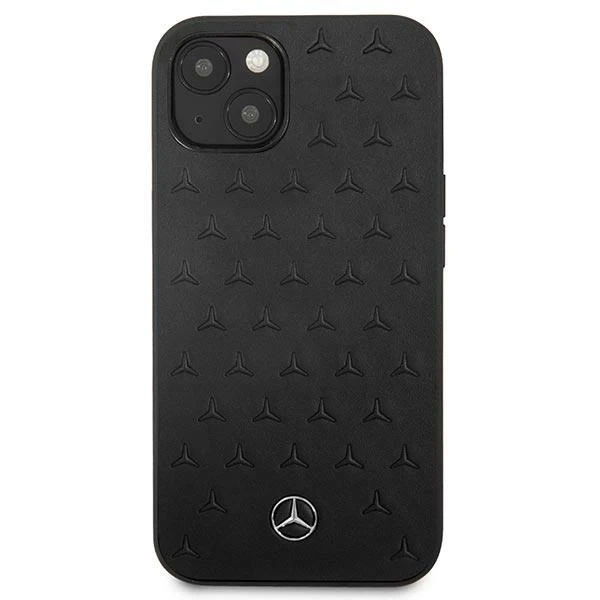 Etui Mercedes MEHCP13SPSQBK für iPhone 13 mini 5,4" Hardcase Leder Sternmuster