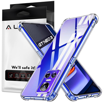 ShockProof Alogy Silicone Armor Case for Realme GT Neo 3 Global Transparent