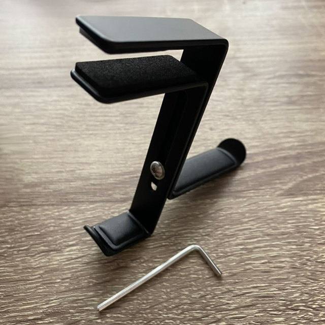 Univerzálny držiak na háčik na zavesenie slúchadiel Alogy na stôl Black