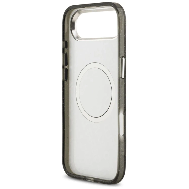 Etui Ochronne do iPhone Air Karl Lagerfeld IML Glitter K&C Heads MagSafe Czarny