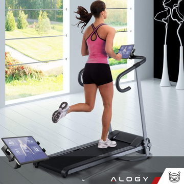 Tablet phone holder 4.7"-12.9" for a bar, tripod, handlebar for a trainer, stationary bike, treadmill, headrest stand Alogy black