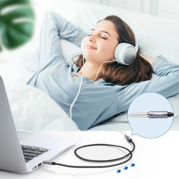 UGREEN cable to AUX mini jack extension adapter 3.5 mm 1.5 m blue (AV118)