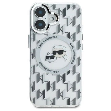 Karl Lagerfeld Pouzdro pro iPhone 16 6,1" transparentní MagSafe IML Monogram Karl