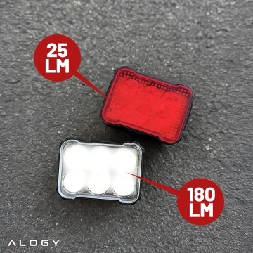 Alogy SafeRide™ LED svetlo na bicykel, vodeodolné predné a zadné svetlo, 2 kusy