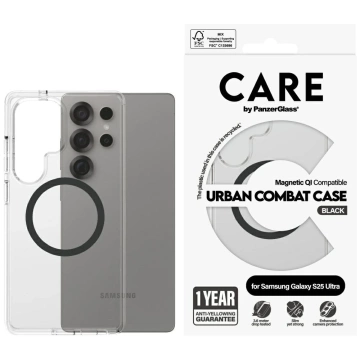 Kryt na Samsung Galaxy S25 Ultra CARE od PanzerGlass Flagship MagSafe Clear