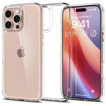 Kryštálové puzdro Spigen Ultra Hybrid Glass pre Apple iPhone 16 Pro Max Crystal Clear