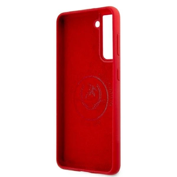 US Polo Silicone On Tone Phone Case for Samsung Galaxy S21 red/red