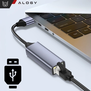 USB-zu-Ethernet-Adapter Alogy LAN RJ45 GIGABIT 1000 MBPS Netzwerkkarte Schwarz