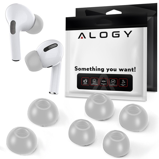6x Alogy SML pamäťový silikónový kryt pre Apple AirPods Pro šedý