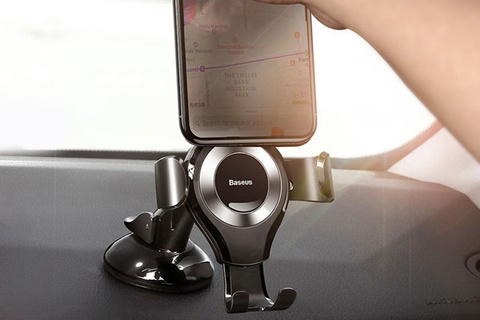 Baseus gravitational car holder for Osculum Type Black cockpit