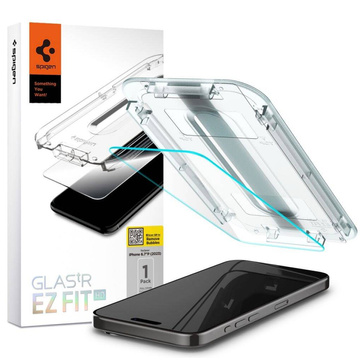 Загартоване скло для iPhone 15 Pro Max Spigen Glas.TR "EZ FIT" Прозоре