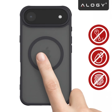 Набір чохлів Alogy 3in1 Case Pack™ – чорний гібридний чохол MagSafe з 2 захисними плівками із загартованого скла для Apple iPhone 17 Air