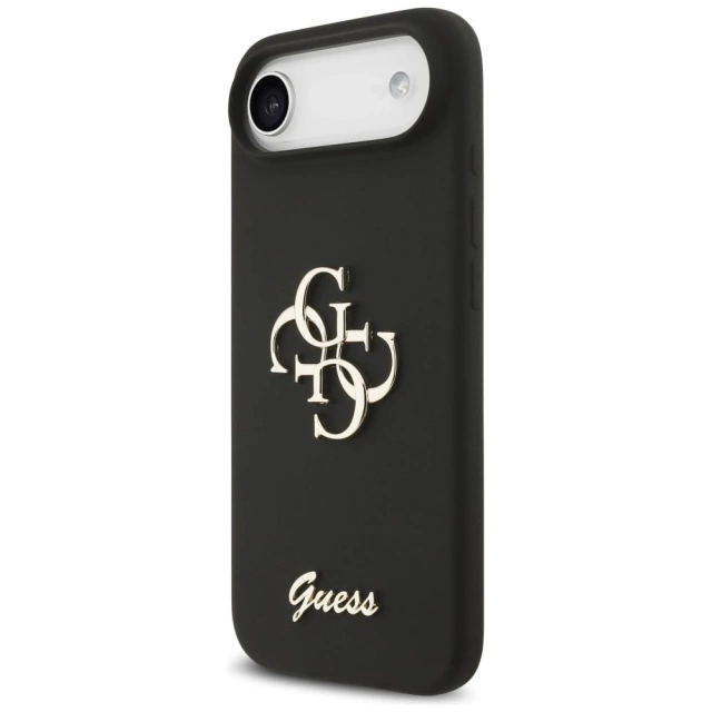 Etui Guess do iPhone 17 Air Silicone Big 4G Script Black