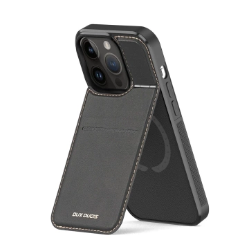 Dux Ducis Rafi Mag Wallet Case with 3in1 Stand for iPhone 13 Pro with MagSafe and RFID Blocking - Black