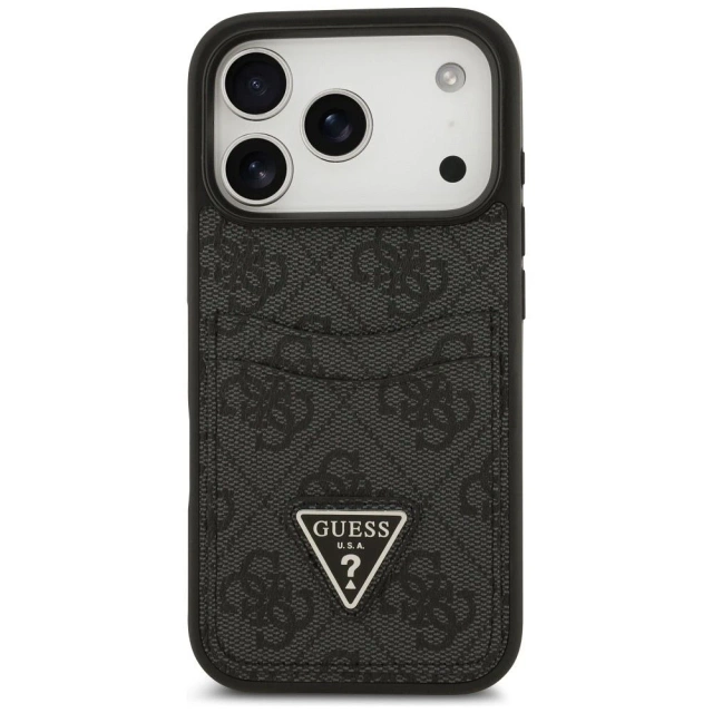 Etui Guess do iPhone 17 Pro 4G Double Card Triangle Black