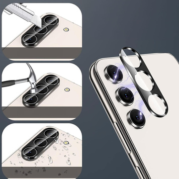 Glass for Samsung Galaxy S24 Plus camera lens 3D tempered full protection of the entire lens black glass