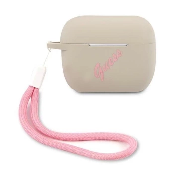Guess GUACAPLSVSGP kryt AirPods Pro sivý ružový / sivoružový Silicone Vintage
