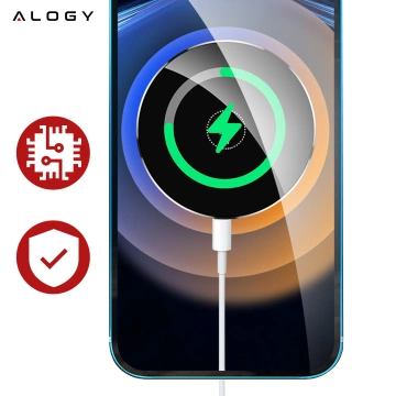 Držiak do auta 2 v 1 s indukčnou nabíjačkou Alogy Airvent MagSafe QI Charger pre MagSafe 15 W na mriežku Čierna